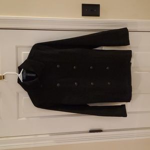 Ralph Lauren black denim double breasted  jacket. Size 14, NWOT